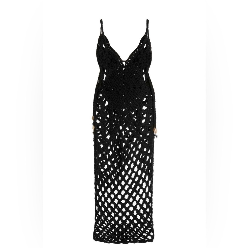 Nia Thomas Yemaya Black Crochet Dress size XL